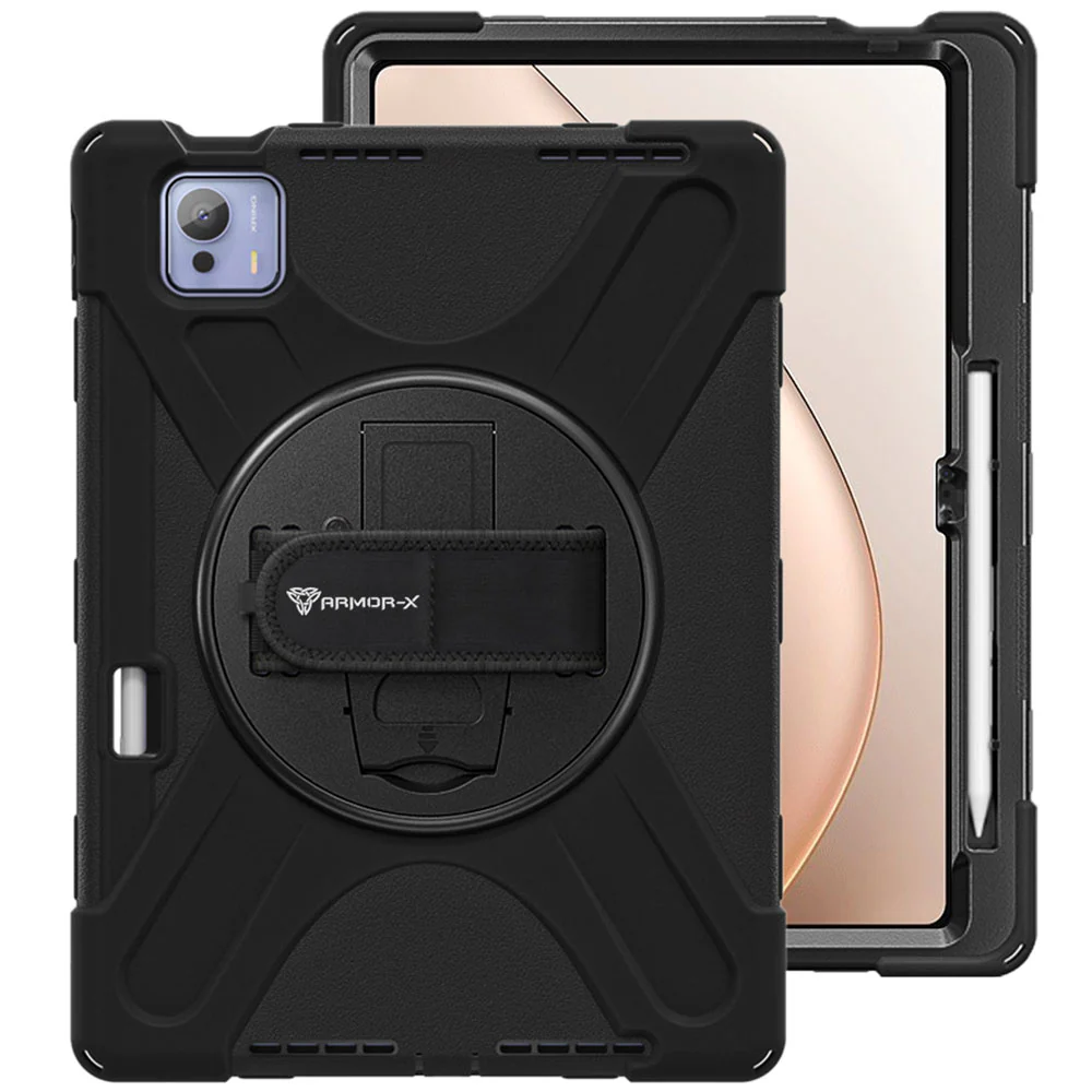 JLN-Mi-PAD7U | Xiaomi Pad 7 Ultra | Ultra 3 layers shockproof rugged case with hand strap and kick-stand - Image 9