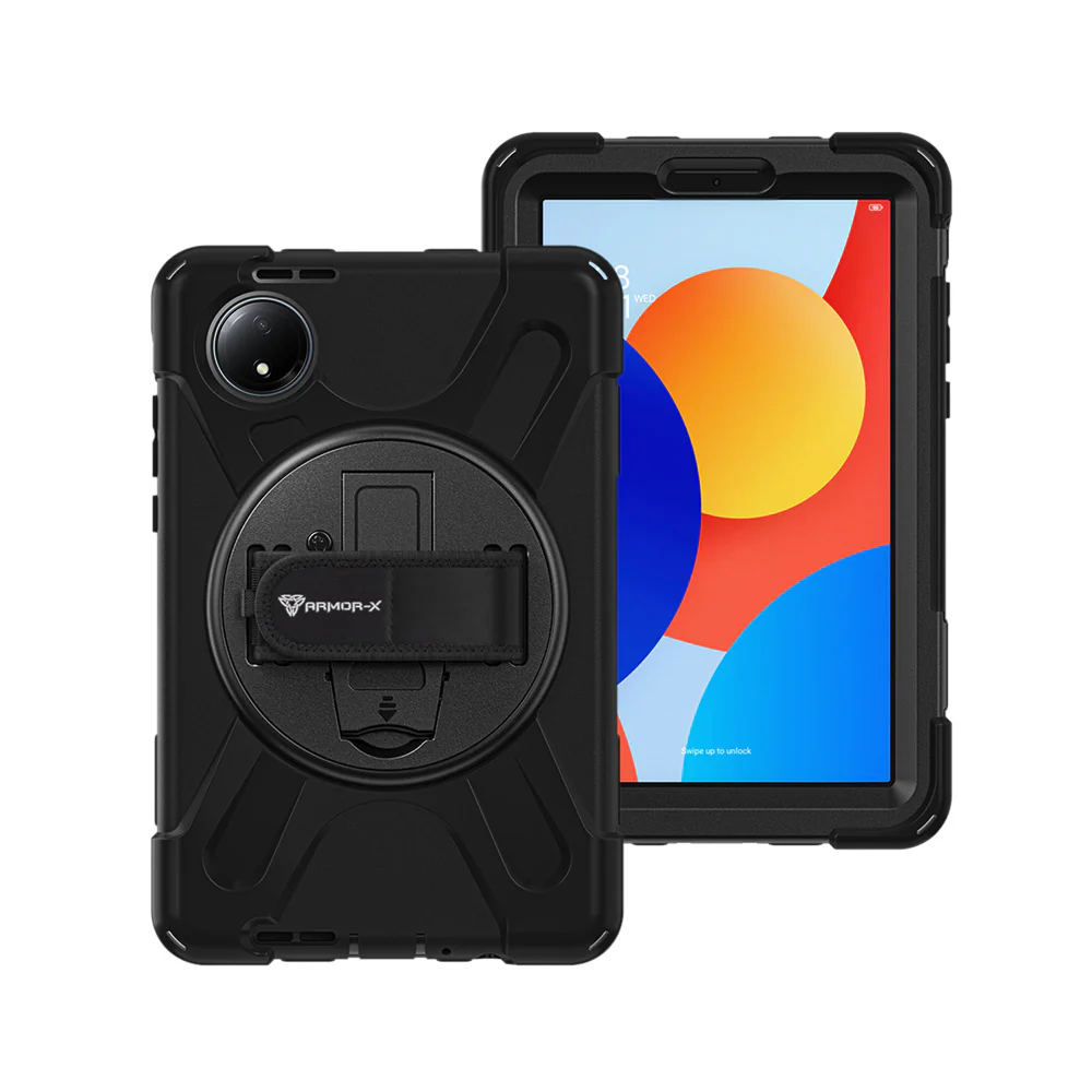 JLN-Mi-RMPSE-8.7 | Xiaomi Redmi Pad SE 8.7 / Redmi Pad SE 8.7 4G | Ultra 3 layers shockproof rugged case with hand strap and kick-stand - Image 9