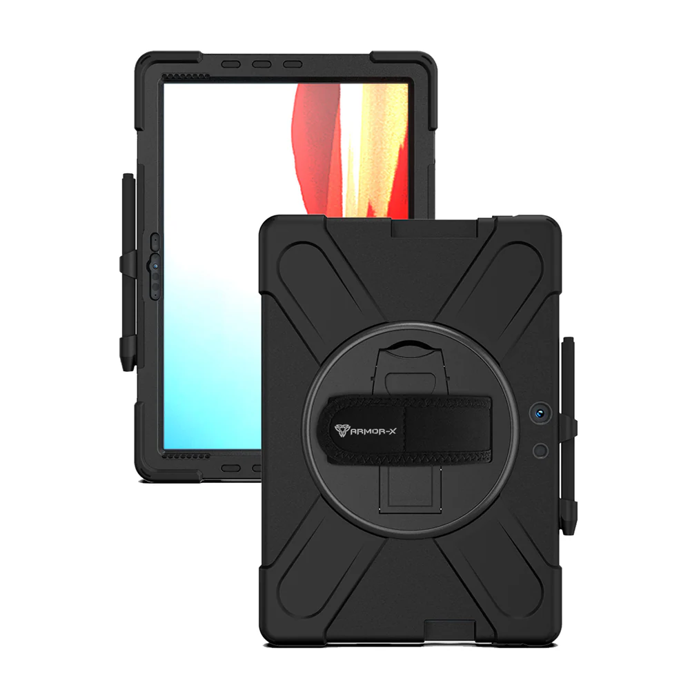 JLN-MS-SFPR*X | Microsoft Surface Pro X | Ultra 3 layers shockproof rugged case with hand strap and kick-stand - Image 7
