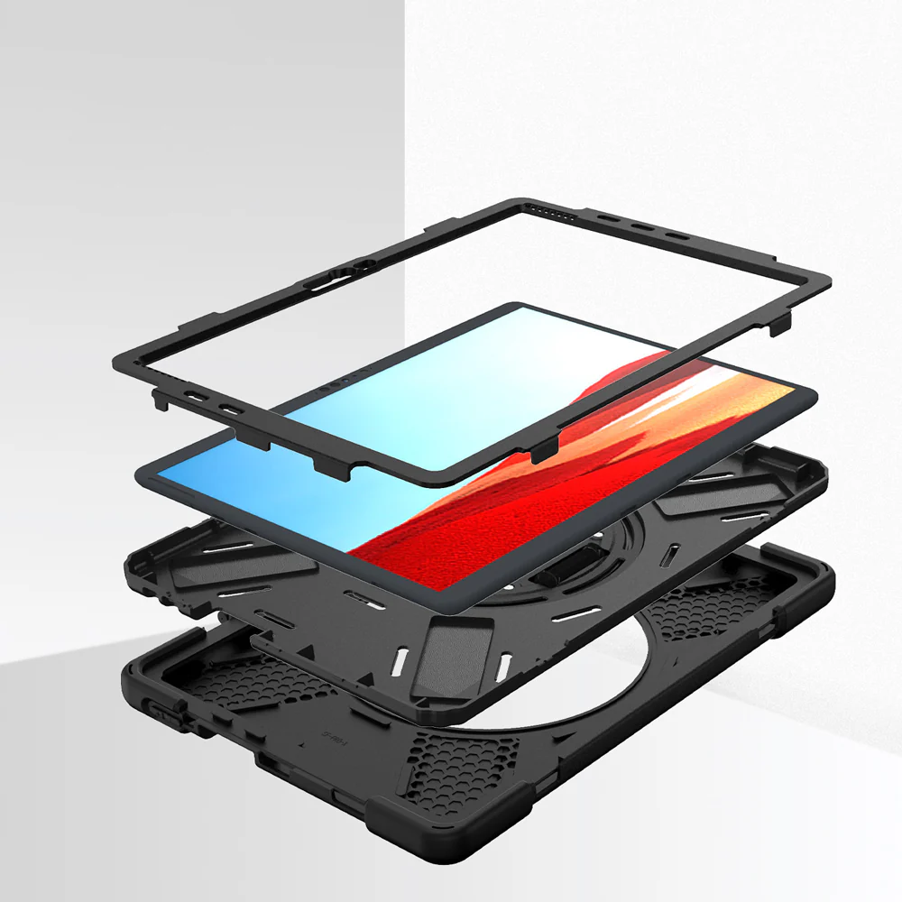JLN-MS-SFPR*X | Microsoft Surface Pro X | Ultra 3 layers shockproof rugged case with hand strap and kick-stand - Image 8