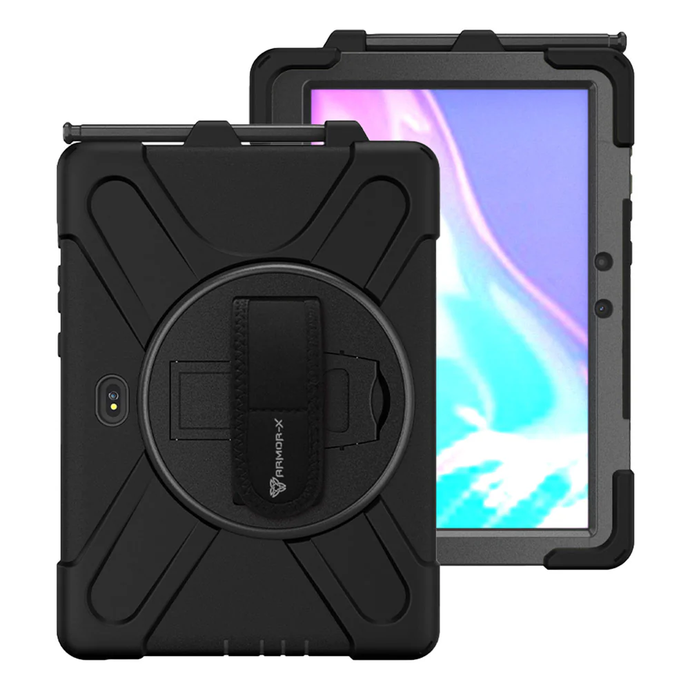 JLN-SS-ACTPR | Samsung Galaxy Tab Active Pro SM-T545 T547 / Active4 Pro SM-T630 T636 DM-638U | Ultra 3 layers shockproof rugged case with hand strap & kick-stand & pen holder - Image 8