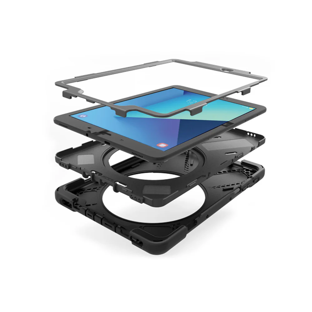 JLN-SS-S3 | Samsung Galaxy tab S3 9.7 T820 T825 | Ultra 3 layers shockproof rugged case with hand strap and kick-stand - Image 8
