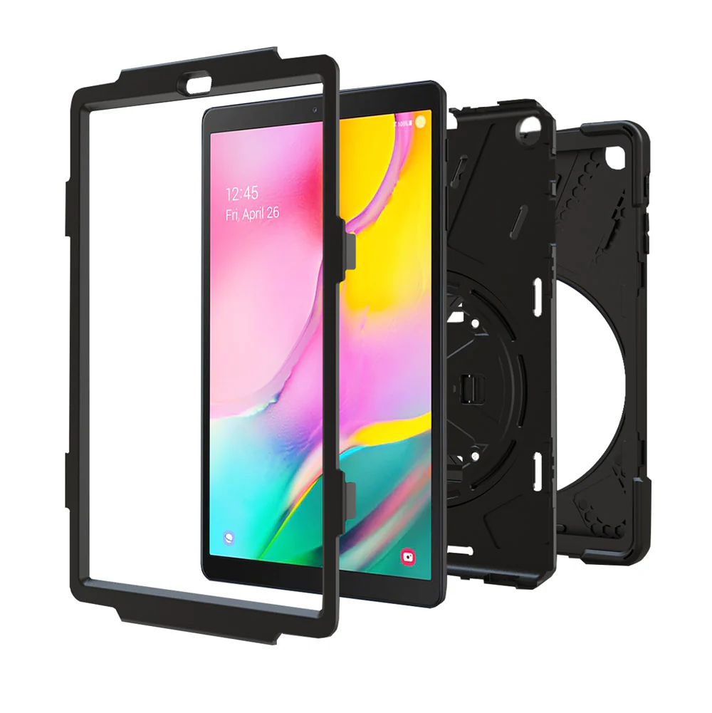 JLN-SS-S5E | Samsung Galaxy Tab S5e T720 T725 T727 | Ultra 3 layers shockproof rugged case with hand strap and kick-stand - Image 7