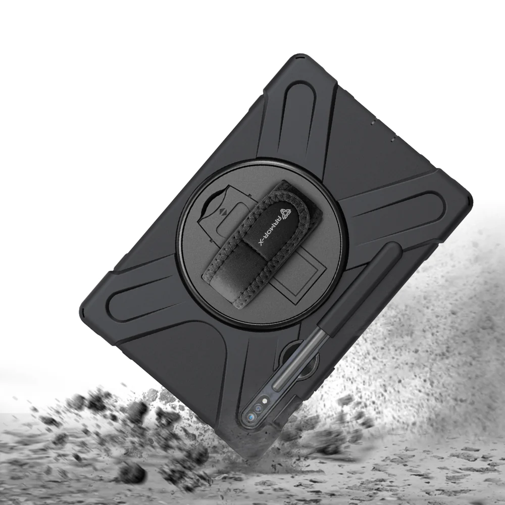 JLN-SS-S7 | Samsung Galaxy Tab S7 SM-T870 / SM-T875 / SM-T876B | Ultra 3 layers shockproof rugged case with hand strap and kick-stand - Image 7