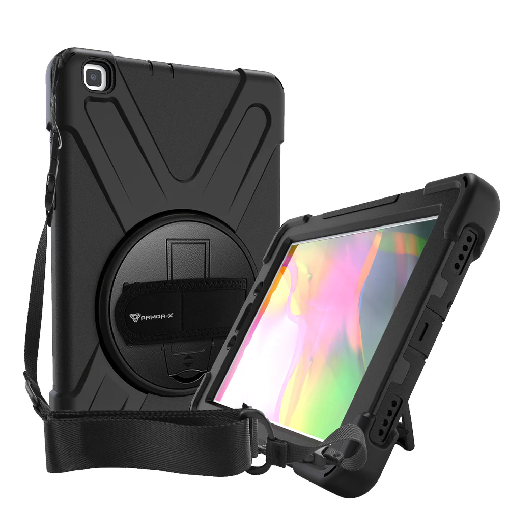 JLN-SS-T290 | Samsung Galaxy Tab A 8.0 (2019) T290 T295 | Ultra 3 layers shockproof rugged case with hand strap and kick-stand - Image 7