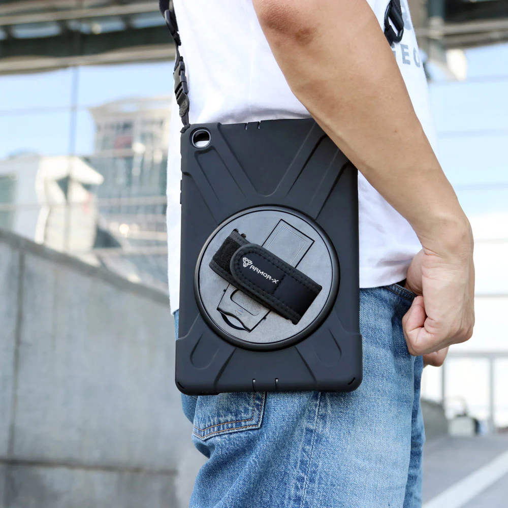JLN-SS-T570 | Samsung Galaxy Tab Active 3 T570 T575 T577 | Ultra 3 layers shockproof rugged case with hand strap & kick-stand & pen holder - Image 3