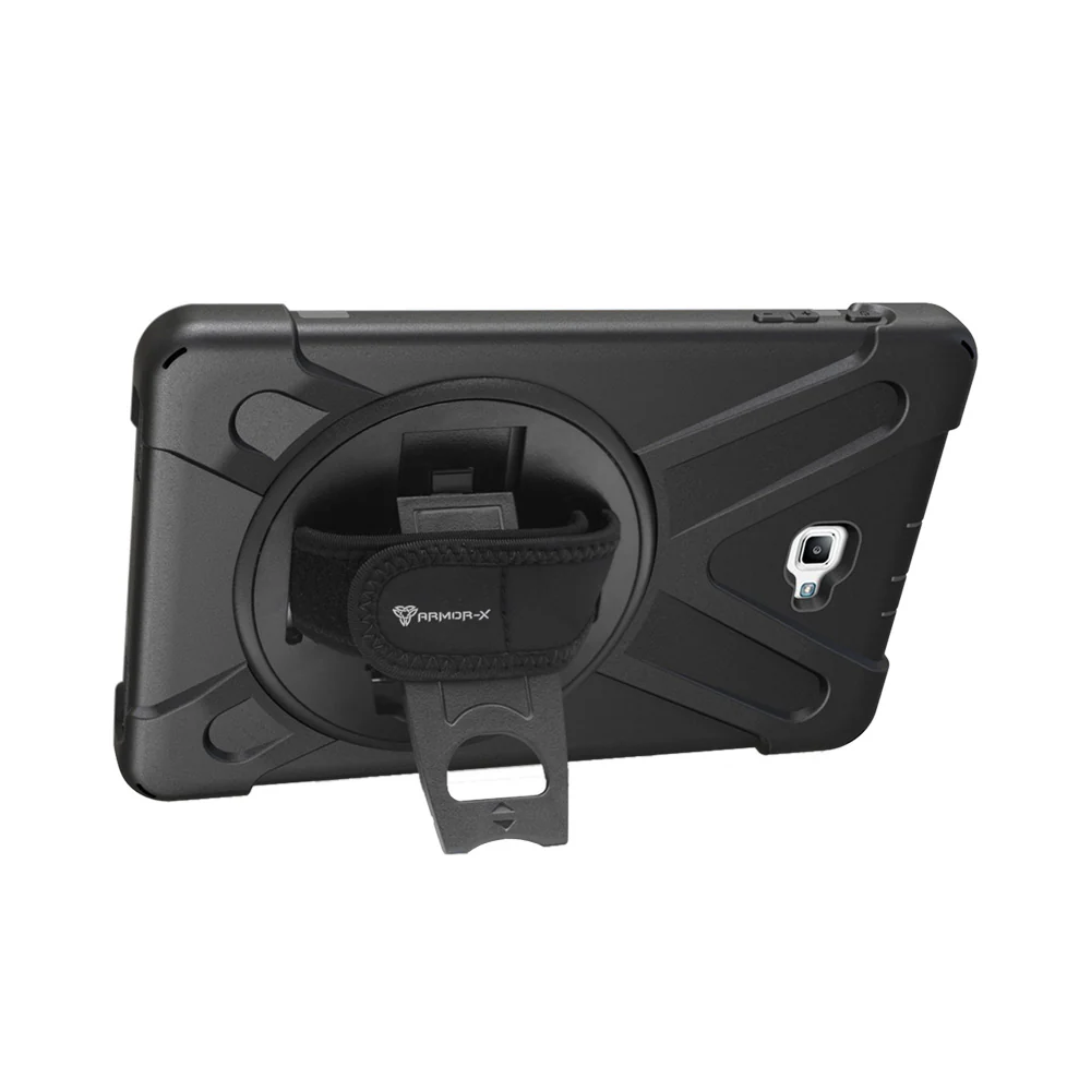 JLN-SS-T580 | Samsung Galaxy Tab A 10.1 (2016) T580 T585 | Ultra 3 layers shockproof rugged case with hand strap and kick-stand - Image 8
