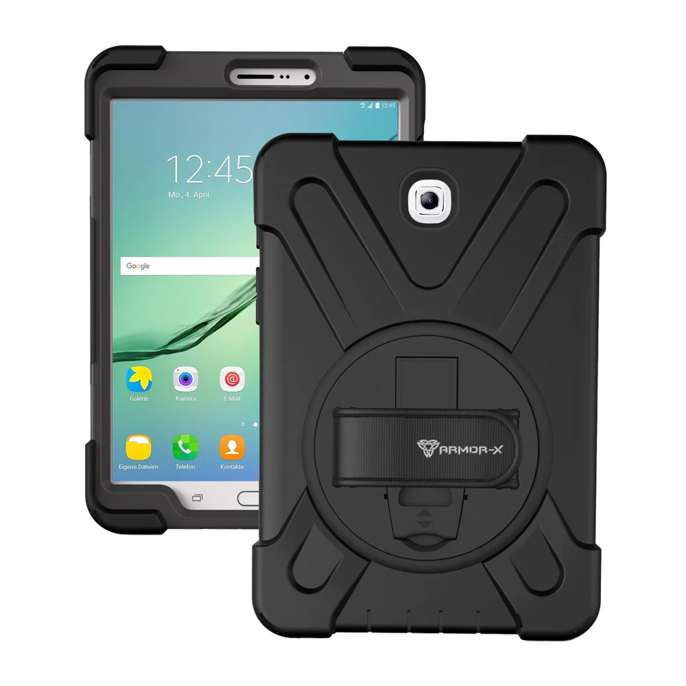 JLN-SS-T710 | Samsung Galaxy Tab S2 8.0 T719N T715 T710 | Ultra 3 layers shockproof rugged case with hand strap and kick-stand - Image 8