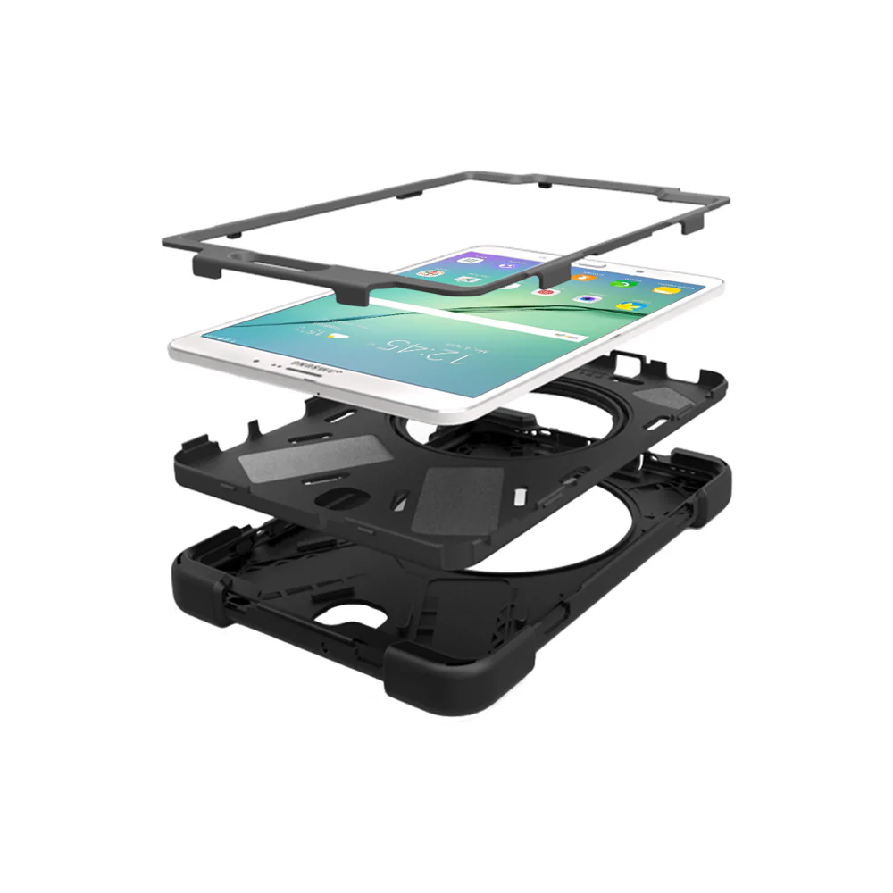 JLN-SS-T710 | Samsung Galaxy Tab S2 8.0 T719N T715 T710 | Ultra 3 layers shockproof rugged case with hand strap and kick-stand - Image 9