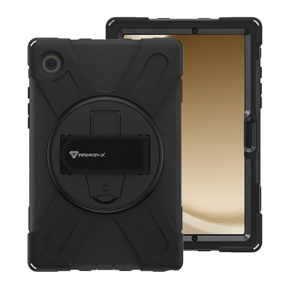 JLN-SS-X210 | Samsung Galaxy Tab A9+ A9 Plus ( 11" ) SM-X210 / SM-X215 / SM-X216 | Ultra 3 layers shockproof rugged case with hand strap and kick-stand - Image 8