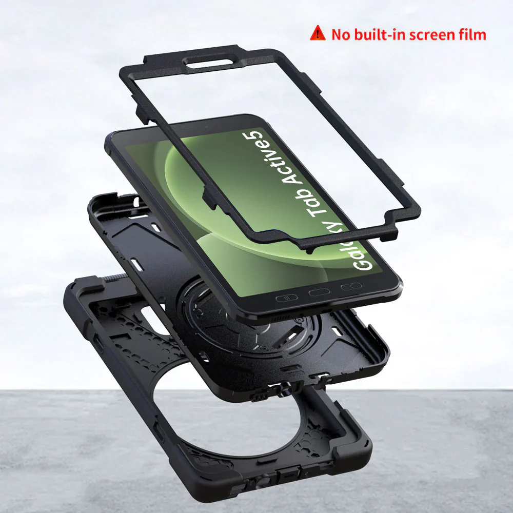 JLN-SS-X306 | Samsung Galaxy Tab Active5 (8-inch) SM-X300 SM-X306B SM-X308U / Active3 | Ultra 3 layers shockproof rugged case with hand strap & kick-stand & pen holder - Image 8