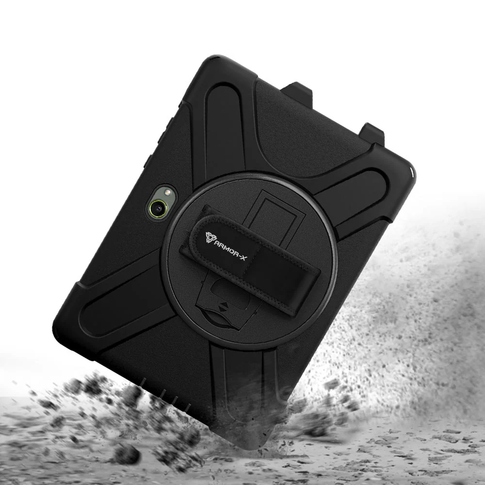 JLN-SS-X350 | Samsung Galaxy Tab Active5 Pro (10.1-inch) SM-X350 SM-X356 SM-X358 / Active4 Pro / Active Pro | Ultra 3 layers shockproof rugged case with hand strap & kick-stand & pen holder - Image 8