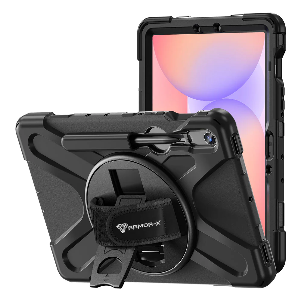 JLN-SS-X710 | Samsung Galaxy Tab S10 FE SM-X520 X526 X528 / S10 Lite SM-X400 X406 | Ultra 3 layers shockproof rugged case with hand strap and kick-stand - Image 2