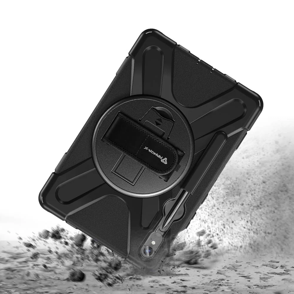 JLN-SS-X710 | Samsung Galaxy Tab S9 SM-X710 / X716 / X718 | Ultra 3 layers shockproof rugged case with hand strap and kick-stand - Image 7