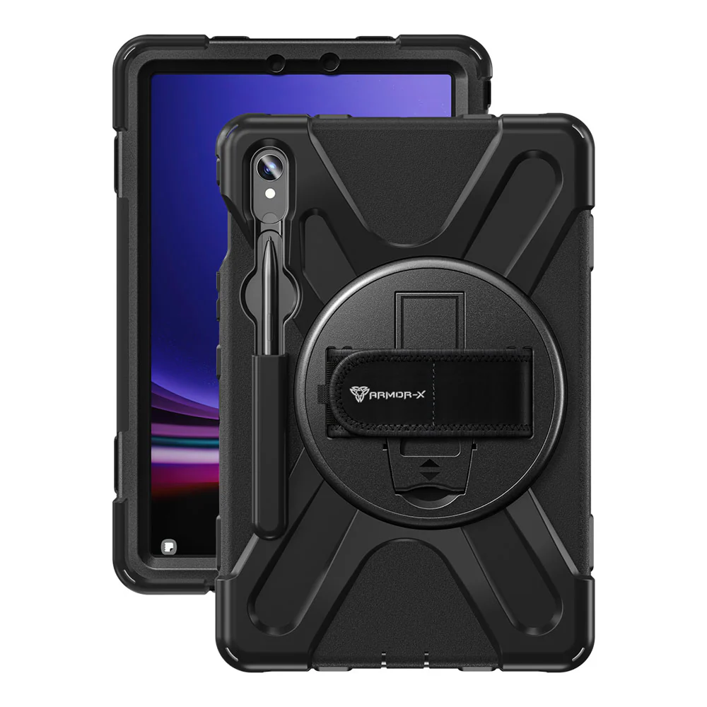 JLN-SS-X710 | Samsung Galaxy Tab S9 SM-X710 / X716 / X718 | Ultra 3 layers shockproof rugged case with hand strap and kick-stand - Image 8