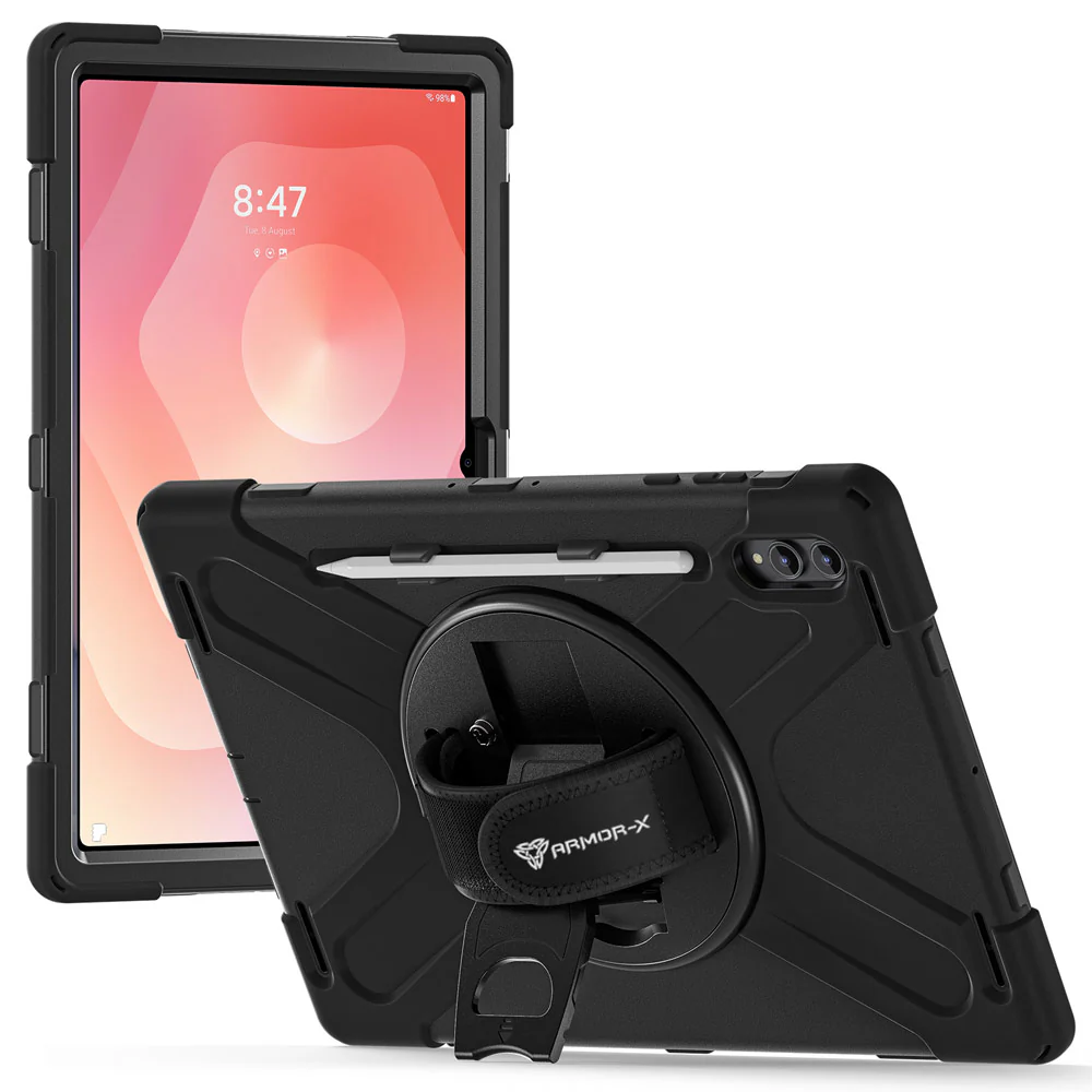 JLN-SS-X930 | Samsung Galaxy Tab S11 Ultra SM-X930 / X936 | Ultra 3 layers shockproof rugged case with hand strap and kick-stand - Image 10
