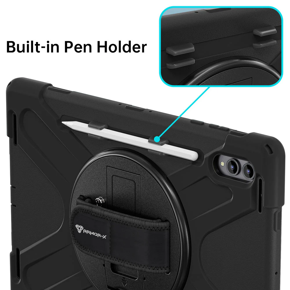 JLN-SS-X930 | Samsung Galaxy Tab S11 Ultra SM-X930 / X936 | Ultra 3 layers shockproof rugged case with hand strap and kick-stand - Image 7