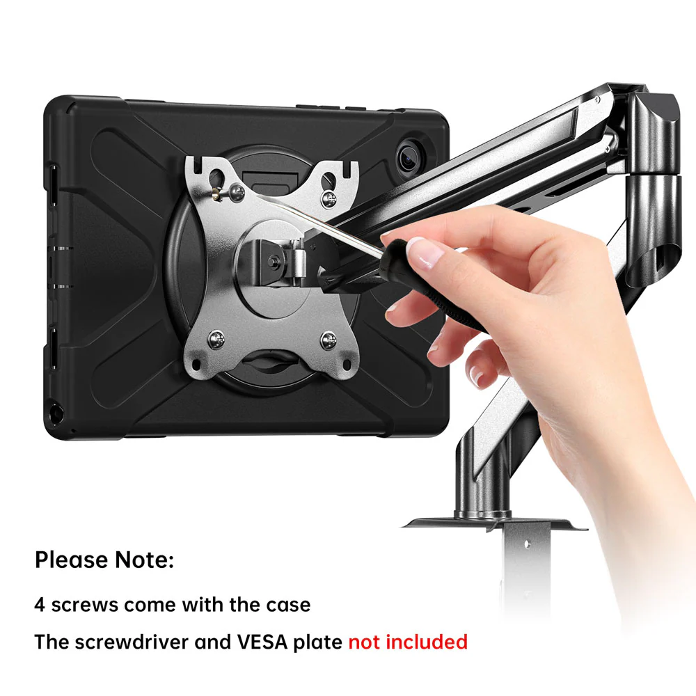 JVN-SS-X205 | Samsung Galaxy Tab A8 SM-X200 / X205 | Ultra 3 Layers Shockproof Rugged Case With VESA 75x75mm Mounting Holes & Kick-stand - Image 2