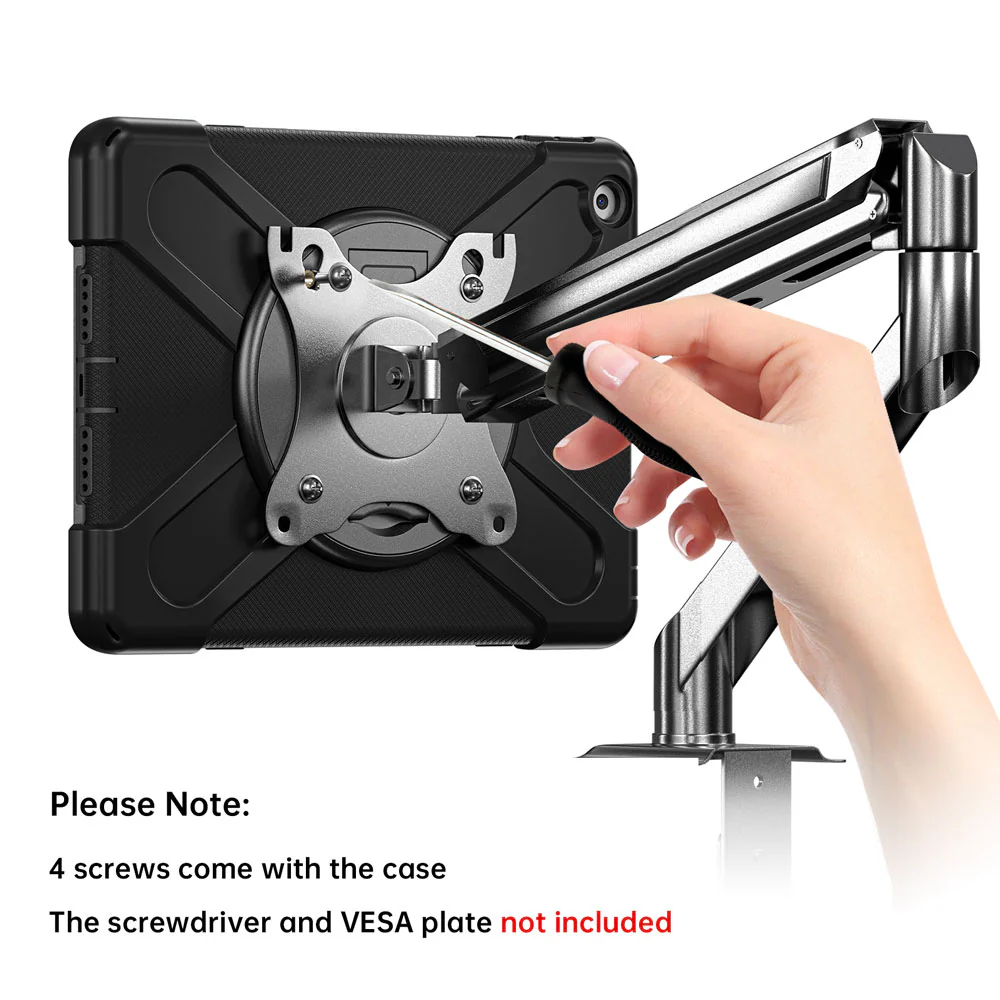 JVN-iPad-N2 | iPad 9.7 ( 5th / 6th Gen.) 2017 / 2018 | Ultra 3 Layers Shockproof Rugged Case With VESA 75x75mm Mounting Holes & Kick-stand - Image 2