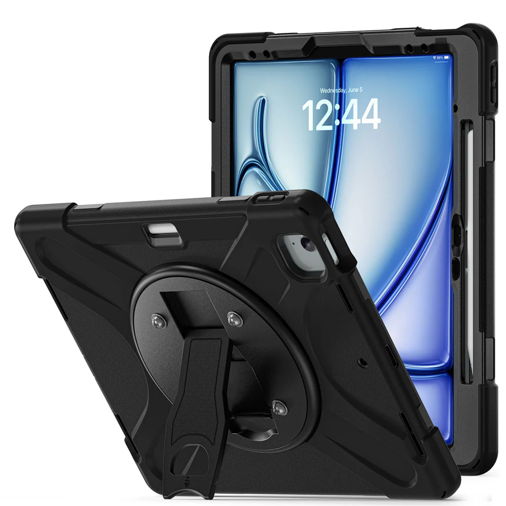 JVN-iPad-A5 | iPad Air 11  (M2) / (M3) / (M4) | Ultra 3 Layers Shockproof Rugged Case With VESA 75x75mm Mounting Holes & Kick-stand - Image 7