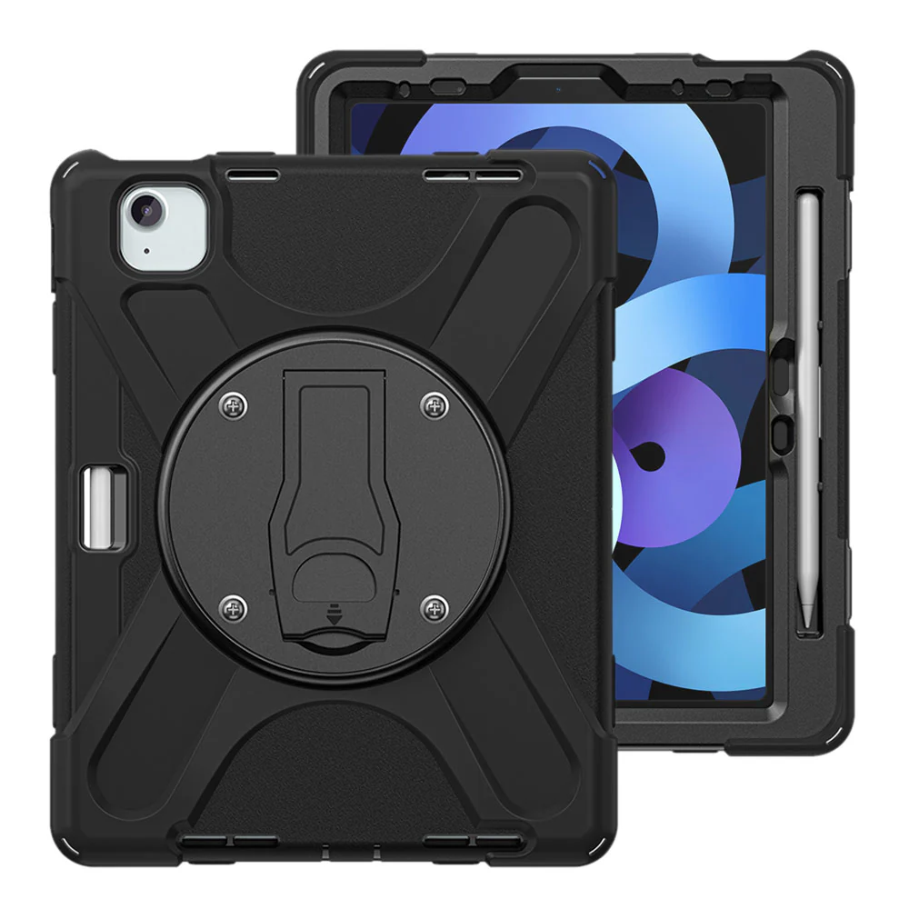 JVN-iPad-A5 | iPad Air 4 2020 / iPad Air 5 2022 | Ultra 3 Layers Shockproof Rugged Case With VESA 75x75mm Mounting Holes & Kick-stand