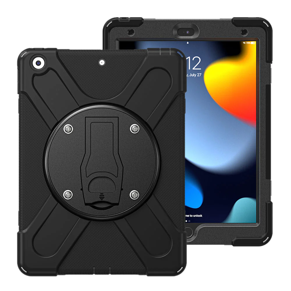 JVN-iPad-N3 | iPad 10.2 (7th & 8th & 9th Gen.) 2019 / 2020 / 2021 | Ultra 3 Layers Shockproof Rugged Case With VESA 75x75mm Mounting Holes & Kick-stand