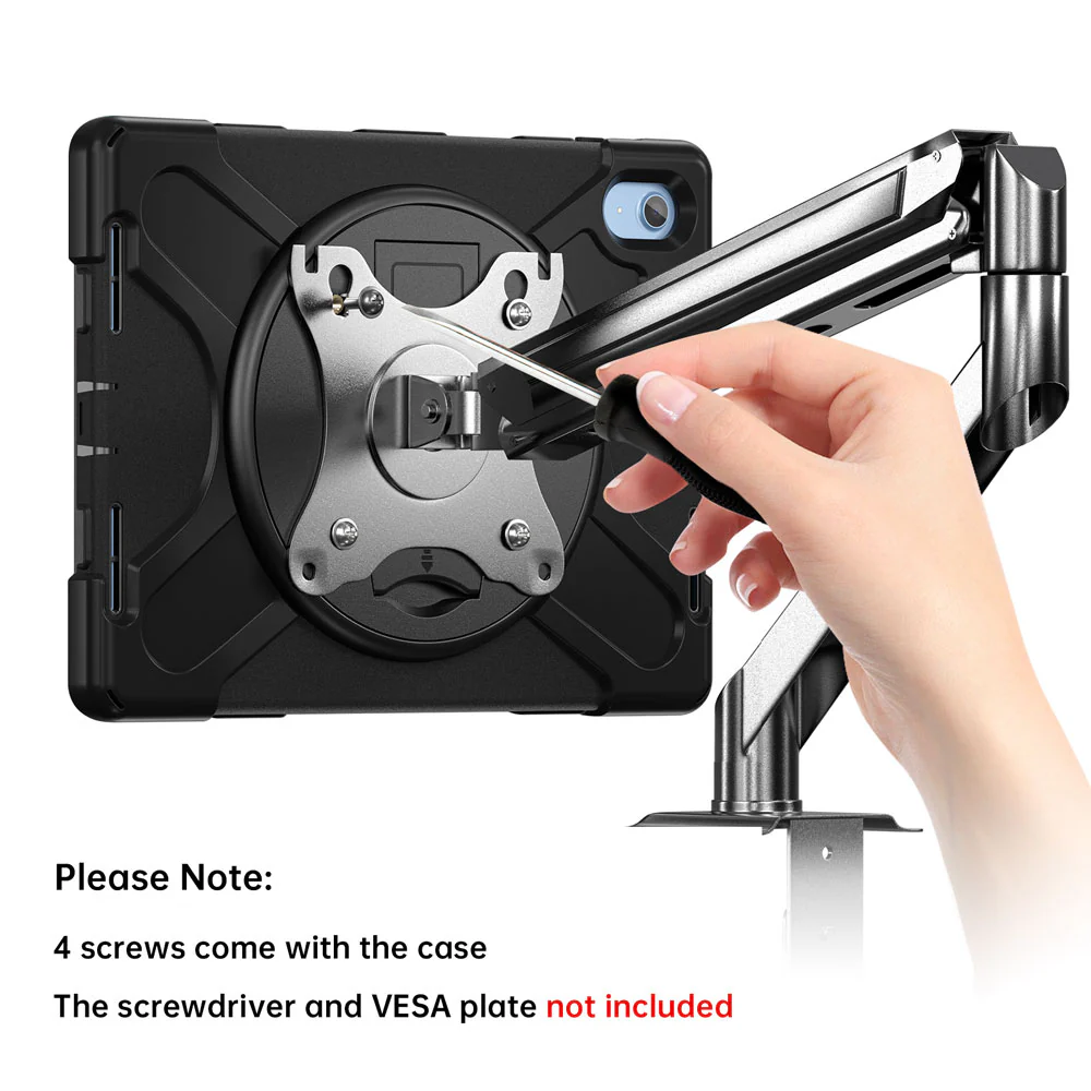 JVN-iPad-N5 | iPad 11-Inch (11th Gen / A16) | Ultra 3 Layers Shockproof Rugged Case With VESA 75x75mm Mounting Holes & Kick-stand - Image 2