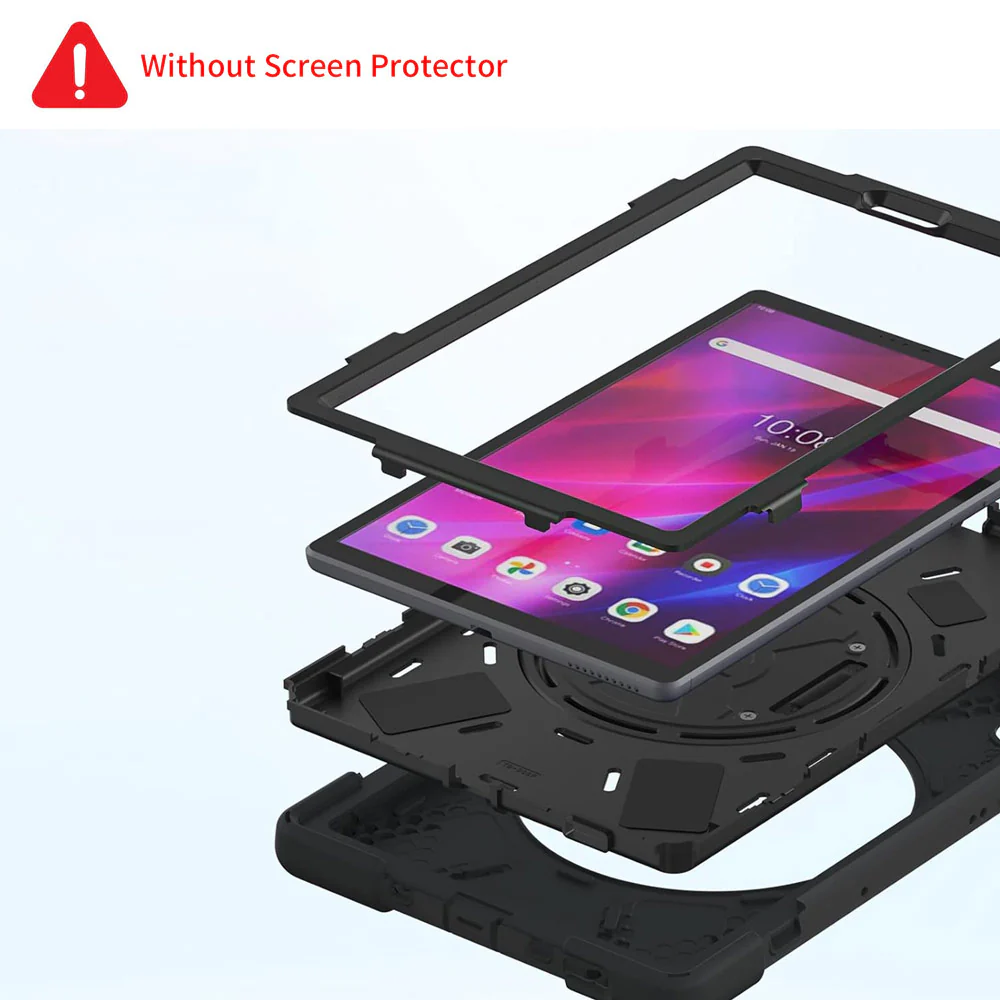 JVN-LN-K10 | Lenovo Tab K10 ( TB-X6C6F/X/L TB-X6C6NBF/X/L ) | Ultra 3 Layers Shockproof Rugged Case With VESA 75x75mm Mounting Holes & Kick-stand - Image 6