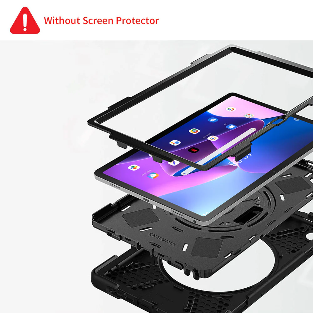JVN-LN-M10P3 | Lenovo Tab M10 Plus ( Gen3 ) TB125 / TB128 | Ultra 3 Layers Shockproof Rugged Case With VESA 75x75mm Mounting Holes & Kick-stand - Image 7