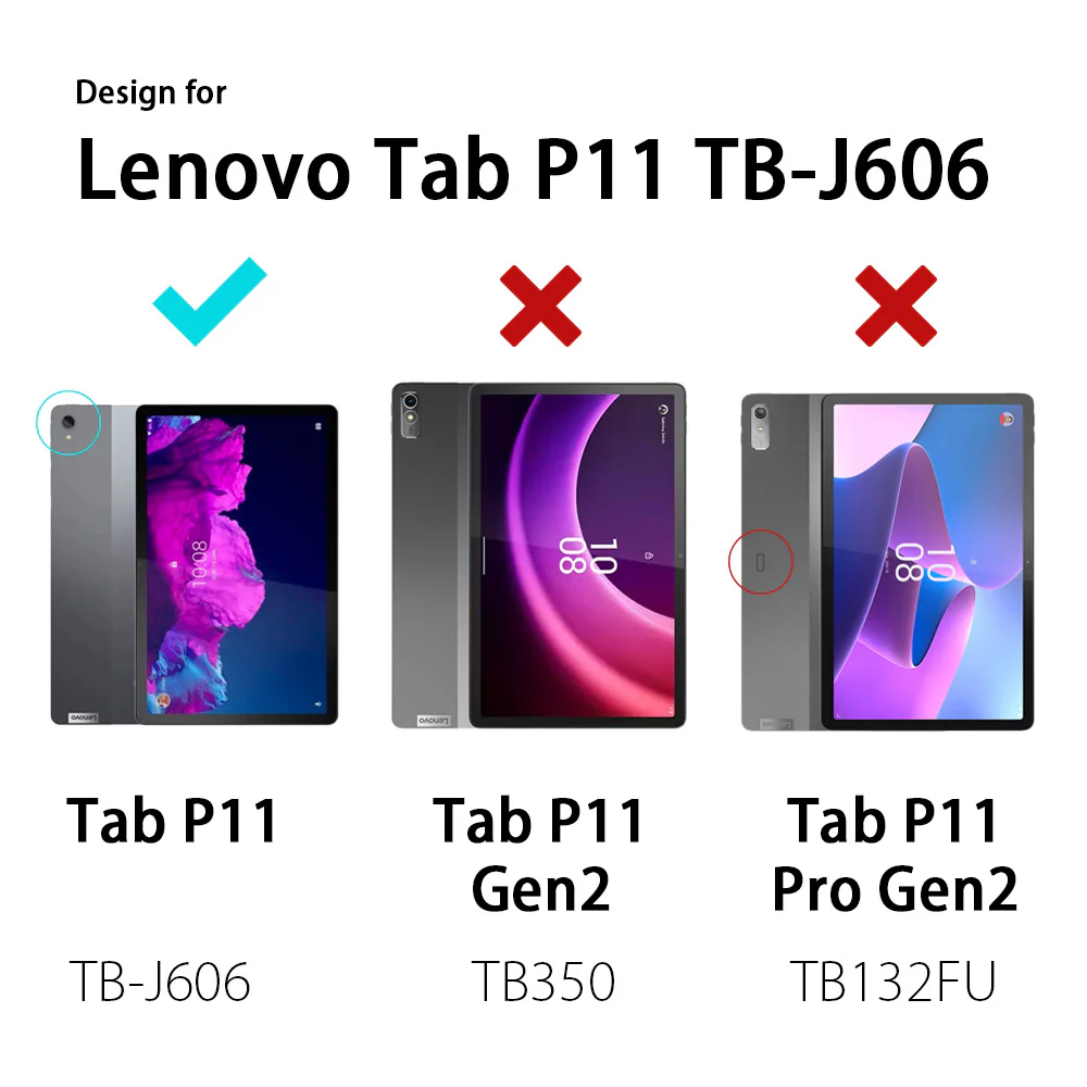 JVN-LN-P11 | Lenovo Tab P11 TB-J606 | Ultra 3 Layers Shockproof Rugged Case With VESA 75x75mm Mounting Holes & Kick-stand - Image 4