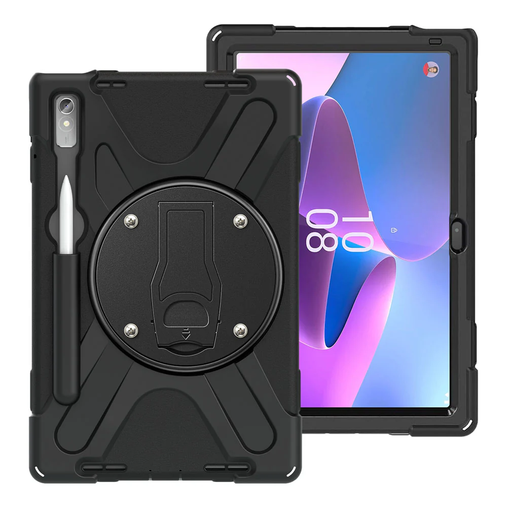 JVN-LN-P11PR2 | Lenovo Tab P11 Pro Gen 2 TB132FU | Ultra 3 Layers Shockproof Rugged Case With VESA 75x75mm Mounting Holes & Kick-stand