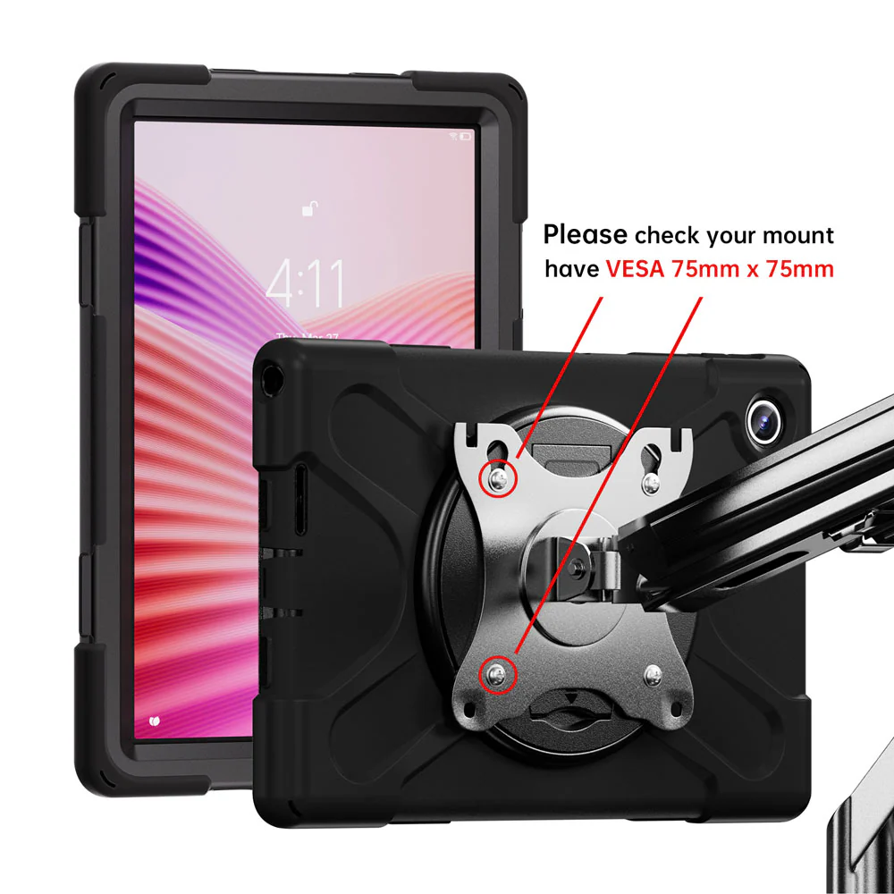 JVN-LN-TB311 | Lenovo Tab K10 Gen 2 TB311 / Lenovo Tab ( 10.1" TB311 ) | Ultra 3 Layers Shockproof Rugged Case With VESA 75x75mm Mounting Holes & Kick-stand - Image 3