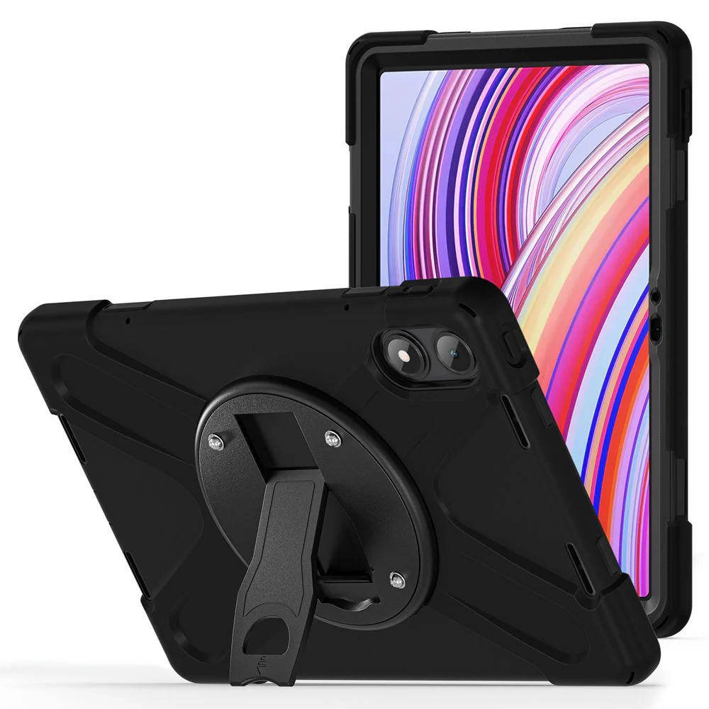 JVN-Mi-RMPPR | Xiaomi Poco Pad | Ultra 3 Layers Shockproof Rugged Case With VESA 75x75mm Mounting Holes & Kick-stand - Image 7