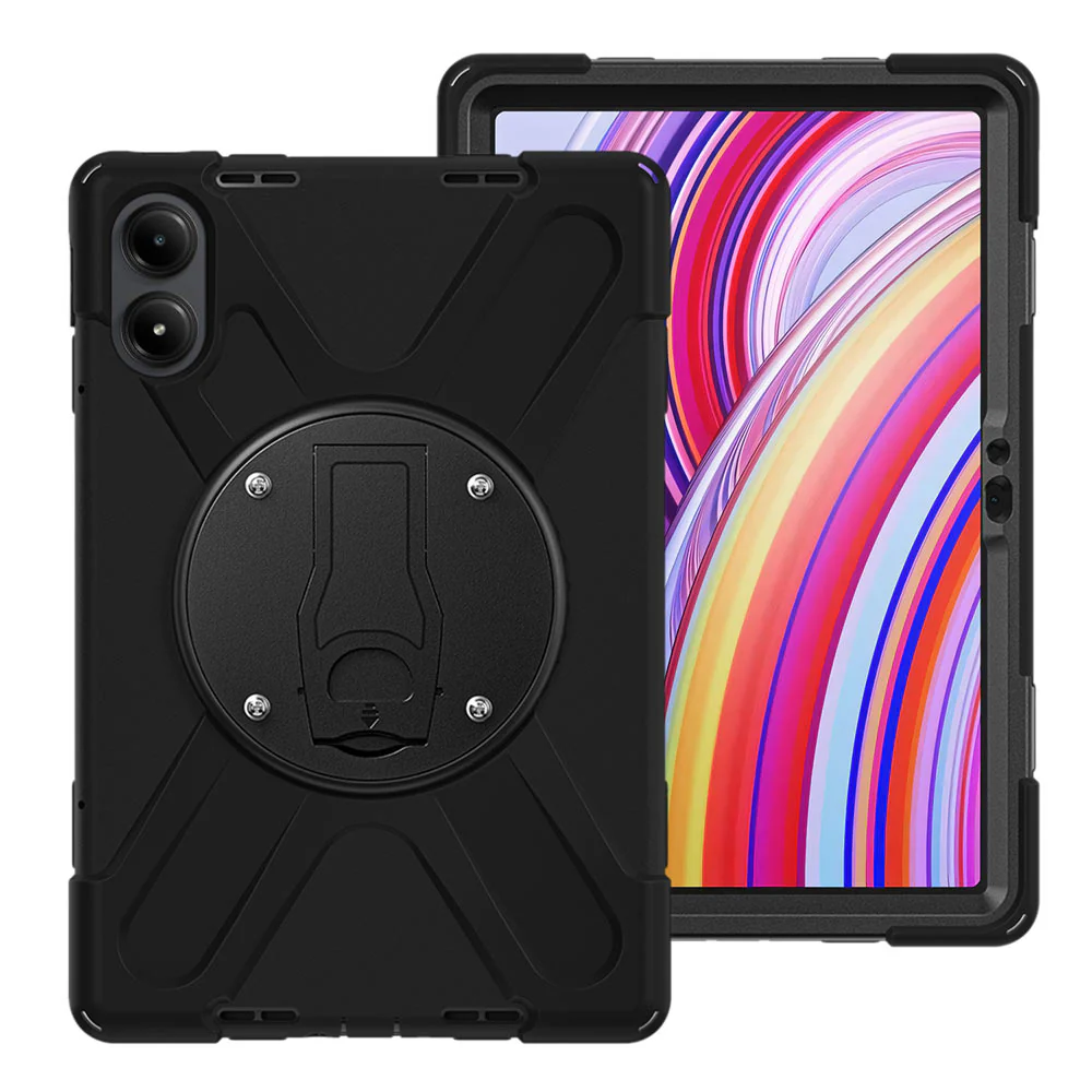 JVN-Mi-RMPPR | Xiaomi Poco Pad | Ultra 3 Layers Shockproof Rugged Case With VESA 75x75mm Mounting Holes & Kick-stand