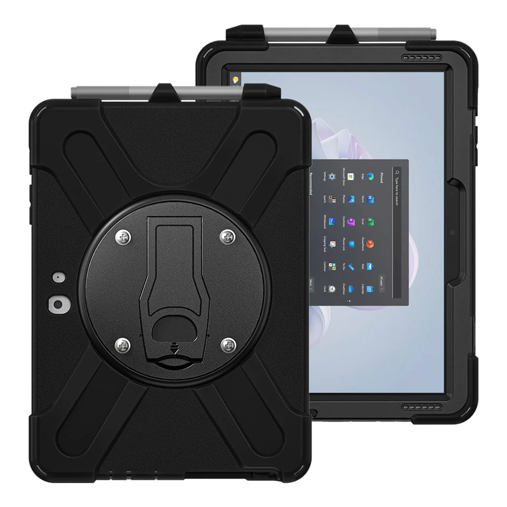 JVN-MS-SFGO | Microsoft Surface Go 4 / Go 3 / Go 2 / Go | Ultra 3 Layers Shockproof Rugged Case With VESA 75x75mm Mounting Holes & Kick-stand
