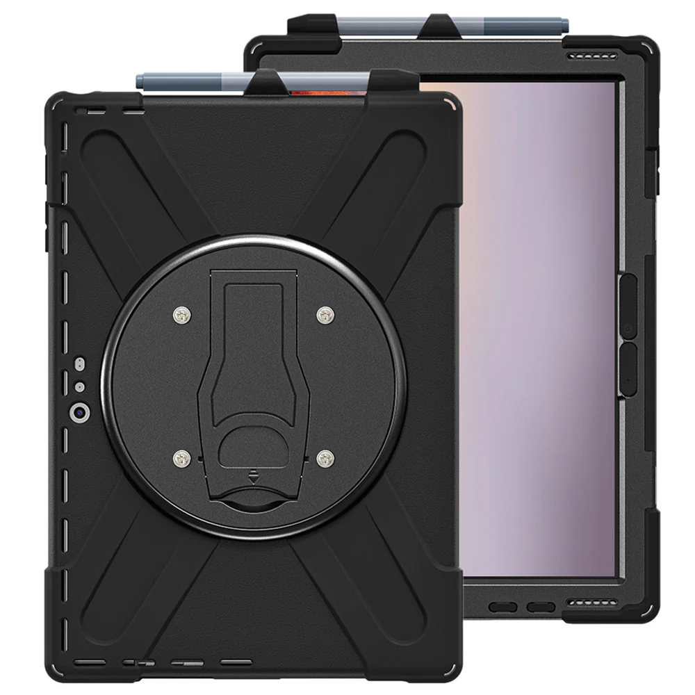 JVN-MS-SFPR7 | Microsoft Surface Pro 7 / 7 Plus / 6 / 5 / 4 | Ultra 3 Layers Shockproof Rugged Case With VESA 75x75mm Mounting Holes & Kick-stand