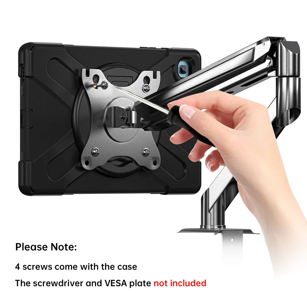 JVN-SS-S4 | Samsung Galaxy Tab S4 10.5 T830 T835 | Ultra 3 Layers Shockproof Rugged Case With VESA 75x75mm Mounting Holes & Kick-stand - Image 2