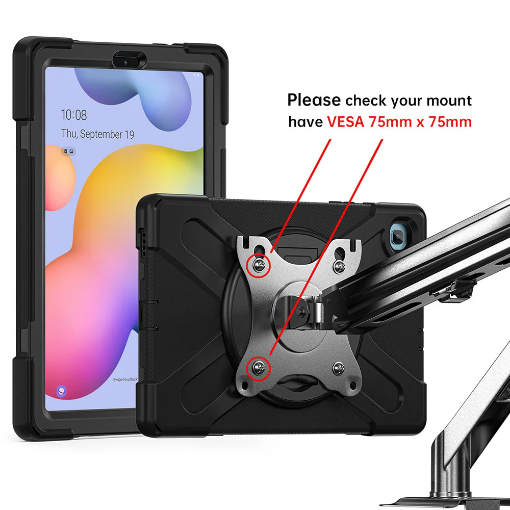 JVN-SS-S4 | Samsung Galaxy Tab S4 10.5 T830 T835 | Ultra 3 Layers Shockproof Rugged Case With VESA 75x75mm Mounting Holes & Kick-stand - Image 3