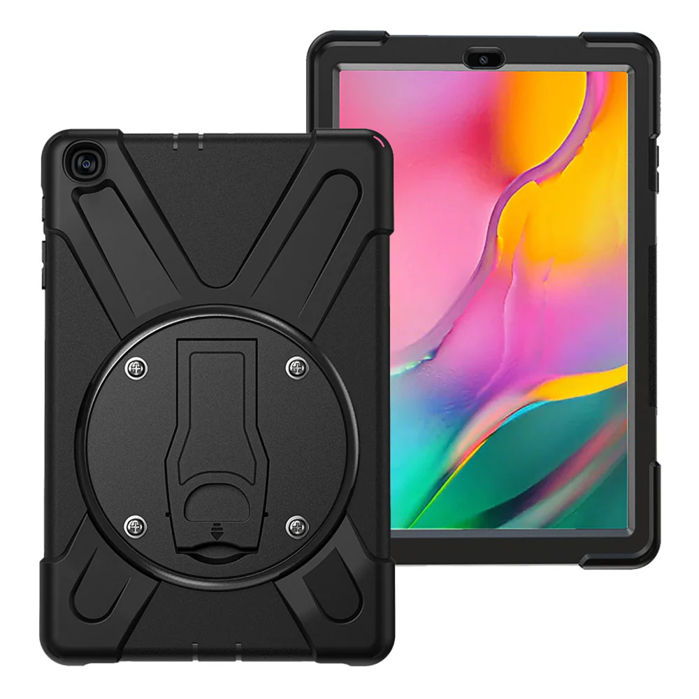 JVN-SS-T515 | Samsung Galaxy Tab A 10.1 (2019) T510 T515 | Ultra 3 Layers Shockproof Rugged Case With VESA 75x75mm Mounting Holes & Kick-stand