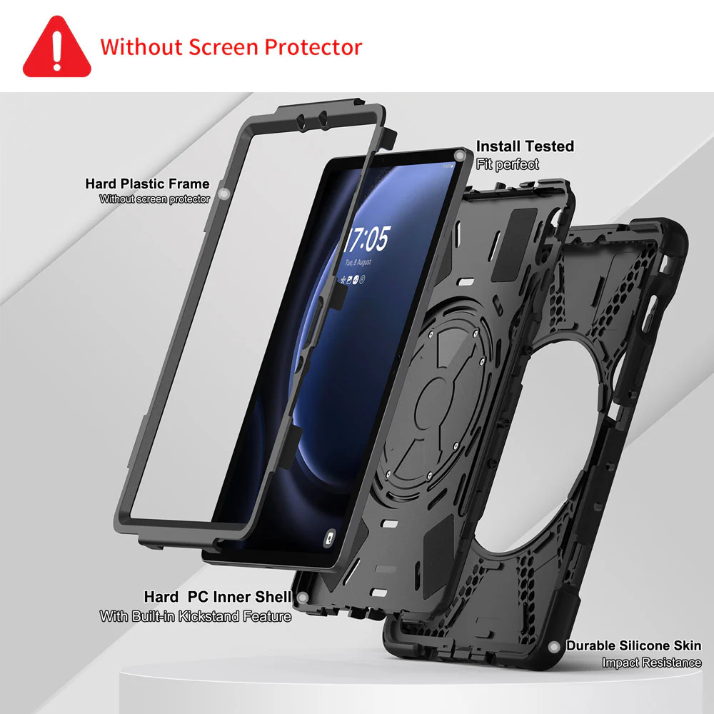 JVN-SS-T860 | Samsung Galaxy Tab S6 T860 T865 | Ultra 3 Layers Shockproof Rugged Case With VESA 75x75mm Mounting Holes & Kick-stand - Image 6