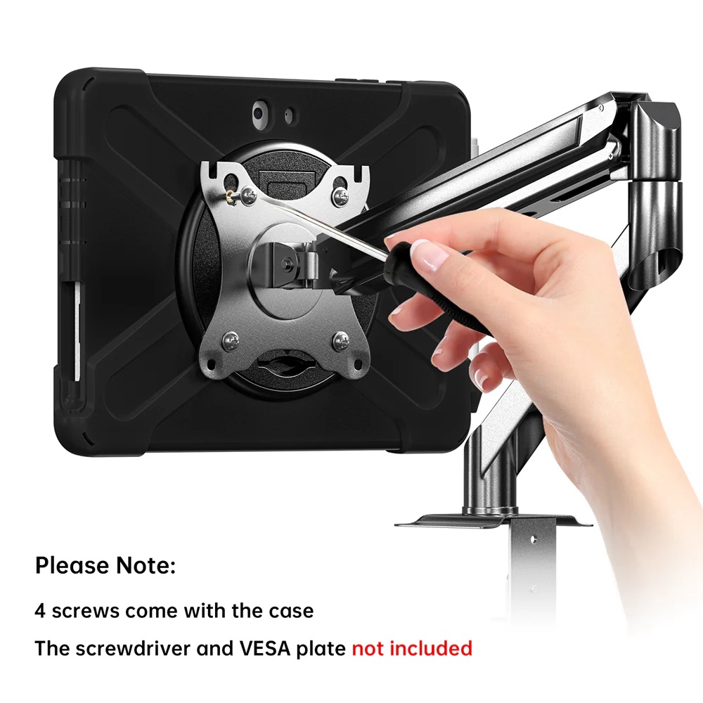 JVN-SS-X350 | Samsung Galaxy Tab Active5 Pro (10.1-inch) SM-X350 SM-X356 SM-X358 / Active4 Pro / Active Pro | Ultra 3 Layers Shockproof Rugged Case With VESA 75x75mm Mounting Holes & Kick-stand - Image 2