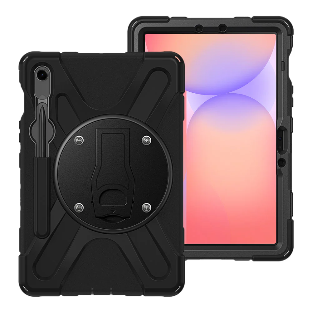 JVN-SS-X710 | Samsung Galaxy Tab S10 FE SM-X520 X526 X528 / S10 Lite SM-X400 X406 | Ultra 3 Layers Shockproof Rugged Case With VESA 75x75mm Mounting Holes & Kick-stand - Image 2