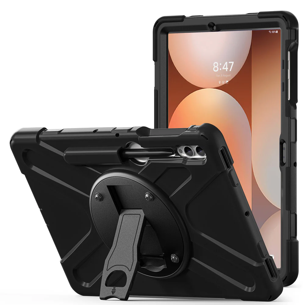 JVN-SS-X810 | Samsung Galaxy Tab S7 Plus S7+ SM-T970 / T975 / T976B | Ultra 3 Layers Shockproof Rugged Case With VESA 75x75mm Mounting Holes & Kick-stand - Image 7