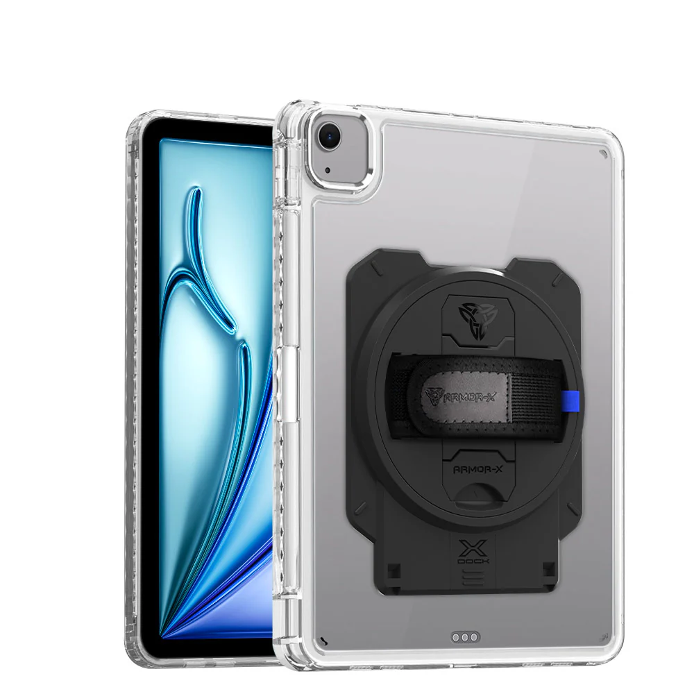 KAN-iPad-A5 | iPad Air 11 (M2) / (M3) / (M4) | Transparent Protective Rugged Case With X-DOCK Modular Eco-System - Image 12