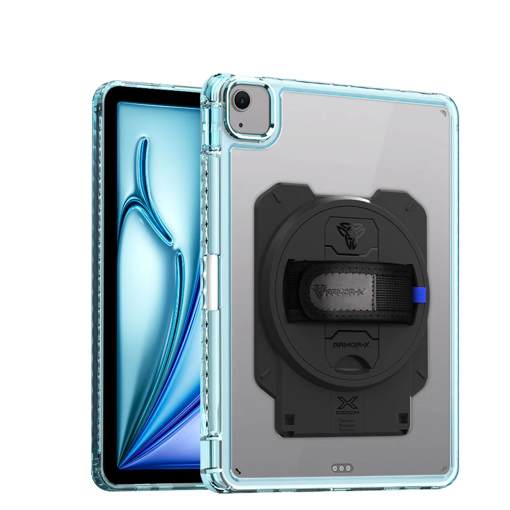 KAN-iPad-A5 | iPad Air 11 (M2) / (M3) / (M4) | Transparent Protective Rugged Case With X-DOCK Modular Eco-System - Image 13
