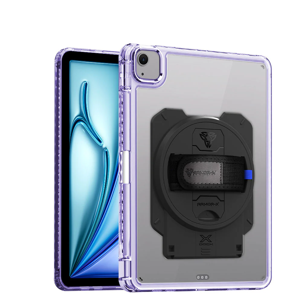 KAN-iPad-A5 | iPad Air 11 (M2) / (M3) / (M4) | Transparent Protective Rugged Case With X-DOCK Modular Eco-System - Image 14