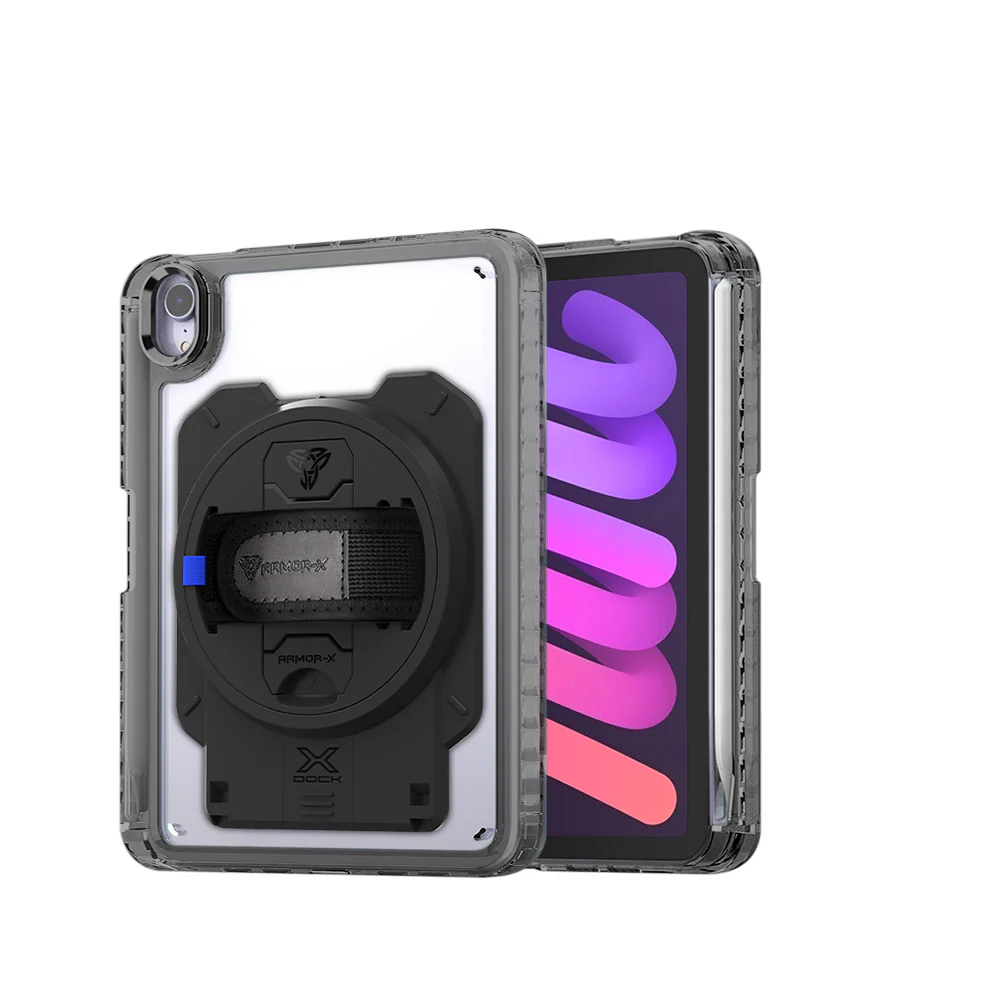 KAN-iPad-M6 | iPad mini 6 | Transparent Protective Rugged Case With X-DOCK Modular Eco-System