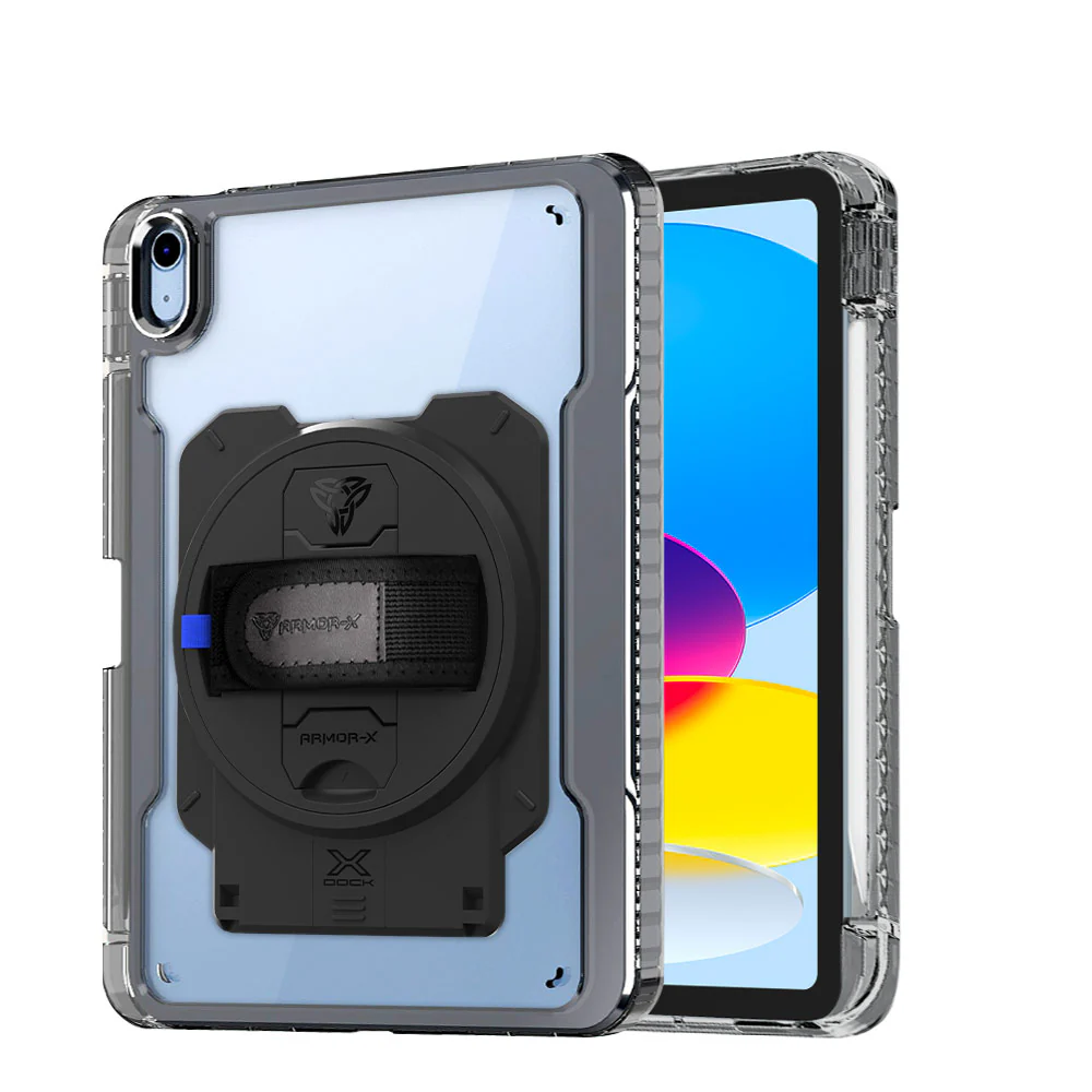KAN-iPad-N5 | iPad 10.9 (10th Gen.) | Transparent Protective Rugged Case With X-DOCK Modular Eco-System