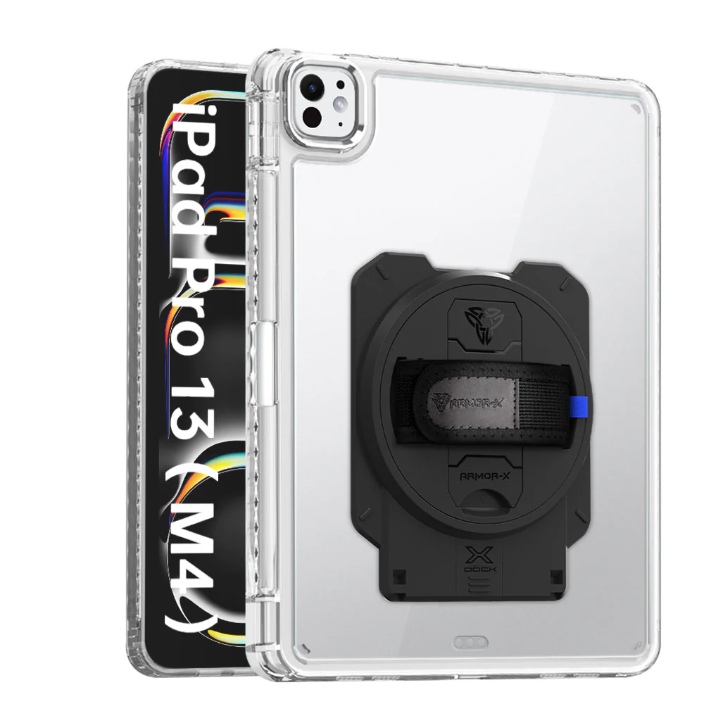KAN-iPad-PR10 | iPad Pro 13 (M4) / (M5) | Transparent Protective Rugged Case With X-DOCK Modular Eco-System - Image 12