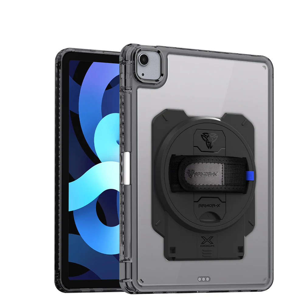 KAN-iPad-PR6 | iPad Air 4 2020 / iPad Air 5 2022 | Transparent Protective Rugged Case With X-DOCK Modular Eco-System